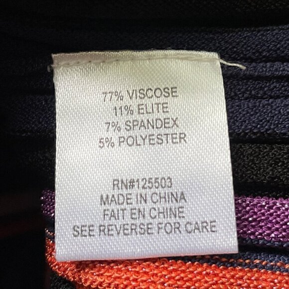 Ronny Kobo Jessica Metallic Stripe Long Sleeve Bodycon Mini Dress M Multi - Picture 6 of 8